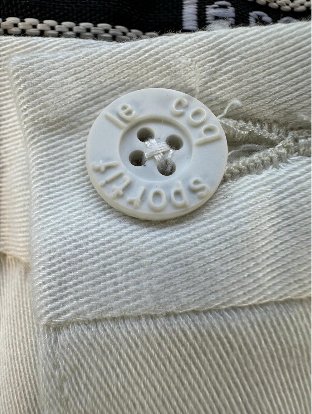 vintage 80's Le Coq Sportif deadstock with tags Tennis Shorts white Pleated rad - Picture 5 of 9